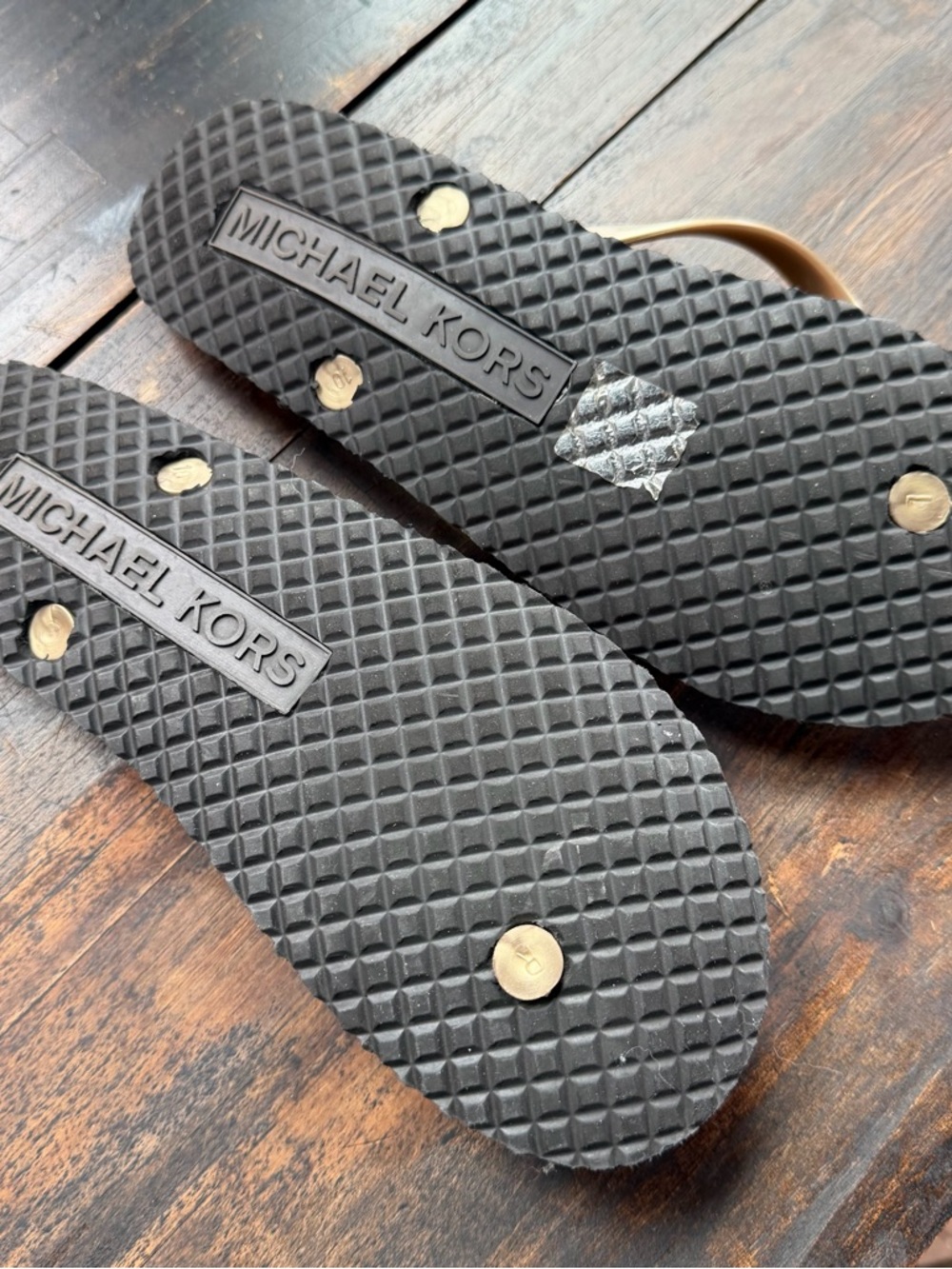 Michael Kors Eva Stripe Flip Flop! Like NEW!! - Picture 6 of 7